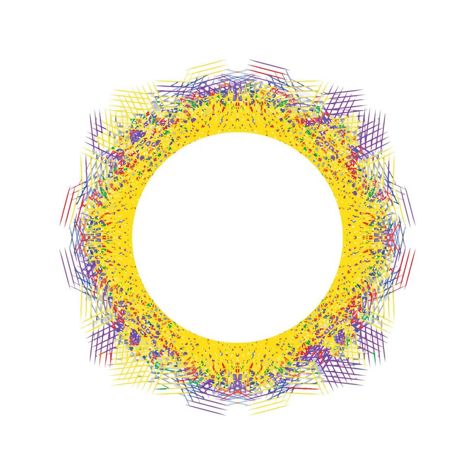 cercle cadre abstrait rafale vecteur