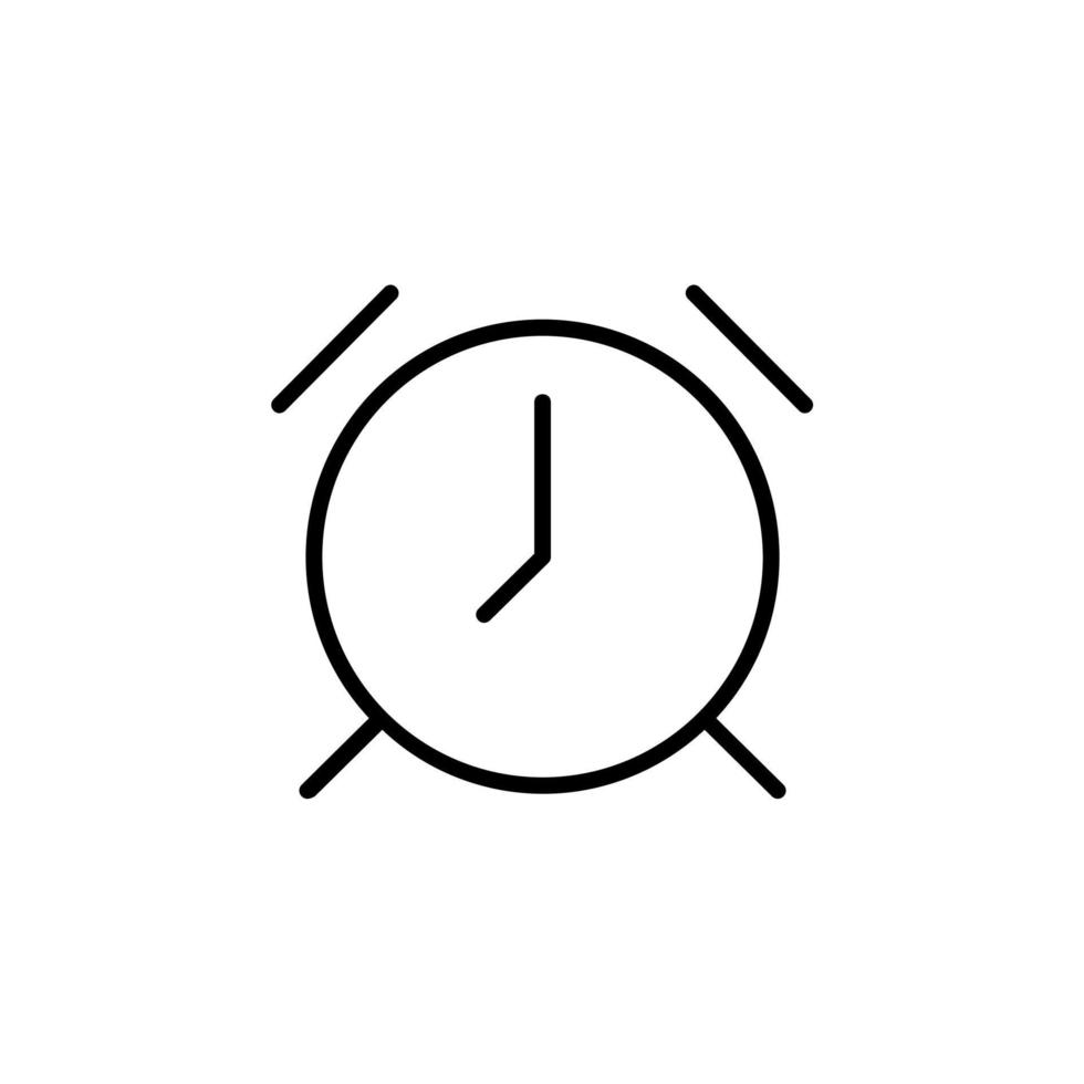 alarme, icône de ligne de minuterie, vecteur, illustration, modèle de logo. convient à de nombreuses fins. vecteur