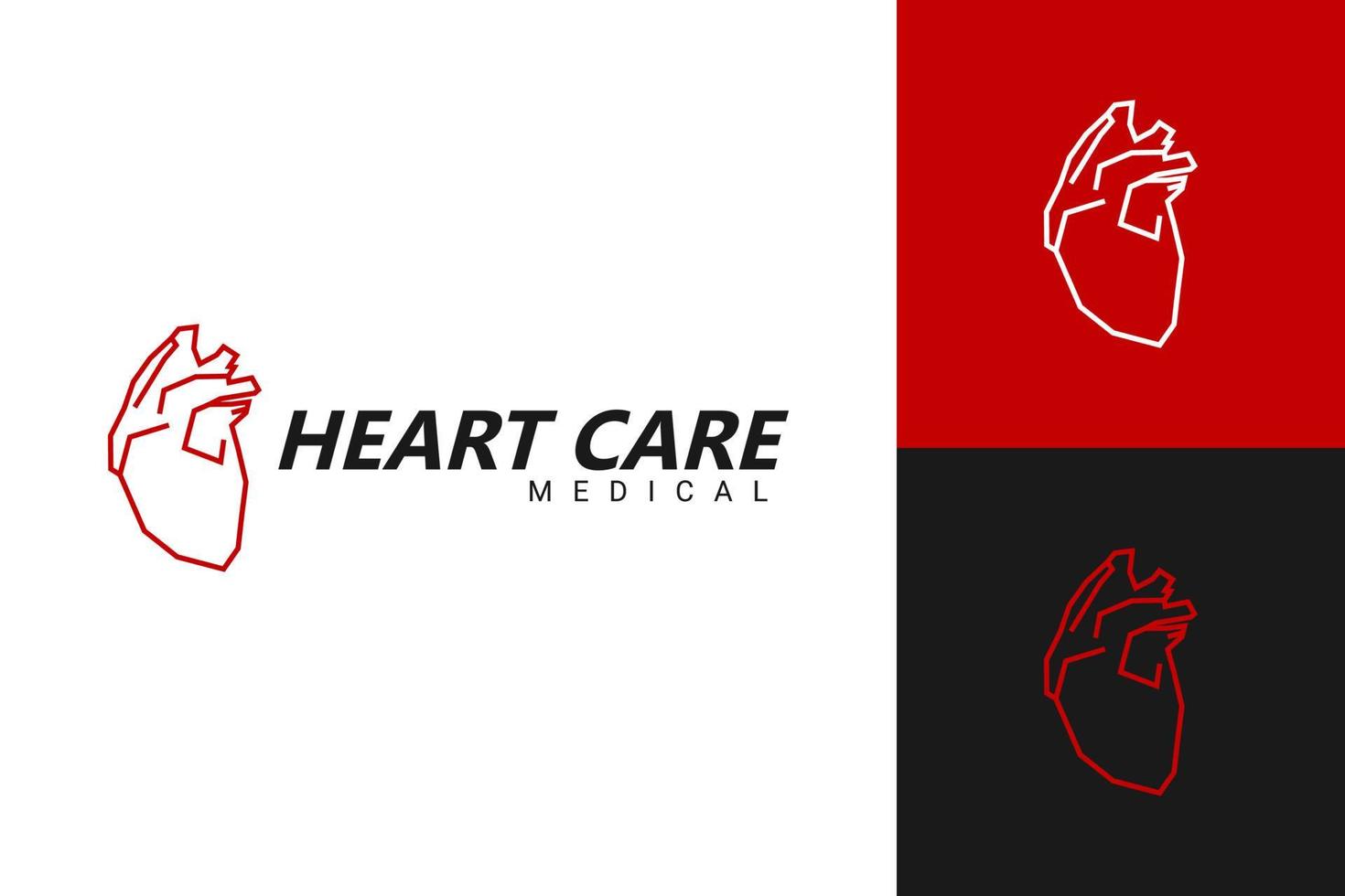 illustration vectorielle du logo de soins cardiaques. parfait à utiliser pour une entreprise du secteur de la santé vecteur
