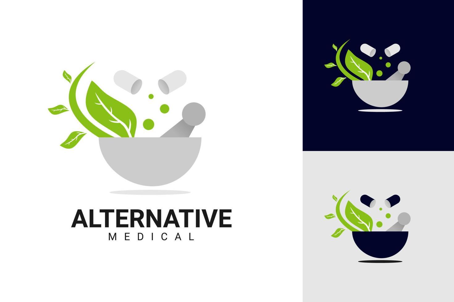 illustration vectorielle du logo médical alternatif. parfait à utiliser pour une entreprise du secteur de la santé vecteur