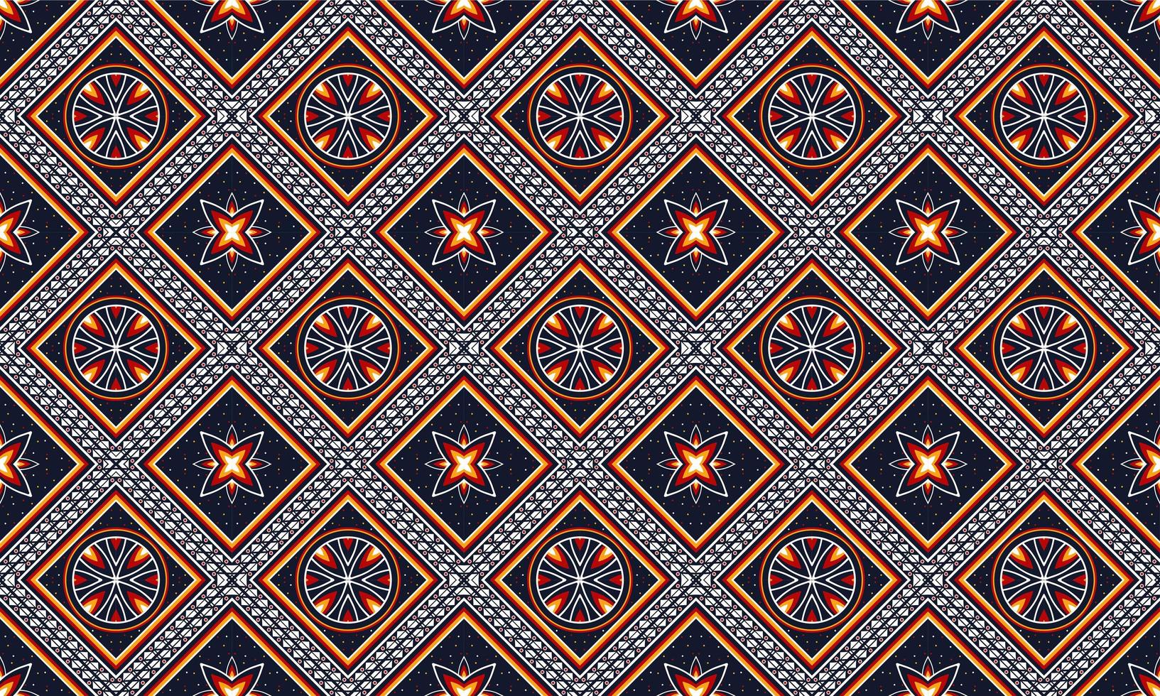 motif oriental ethnique géométrique design traditionnel pour le fond, tapis, papier peint, vêtements, emballage, batik, tissu, illustration vectorielle. style de broderie. vecteur