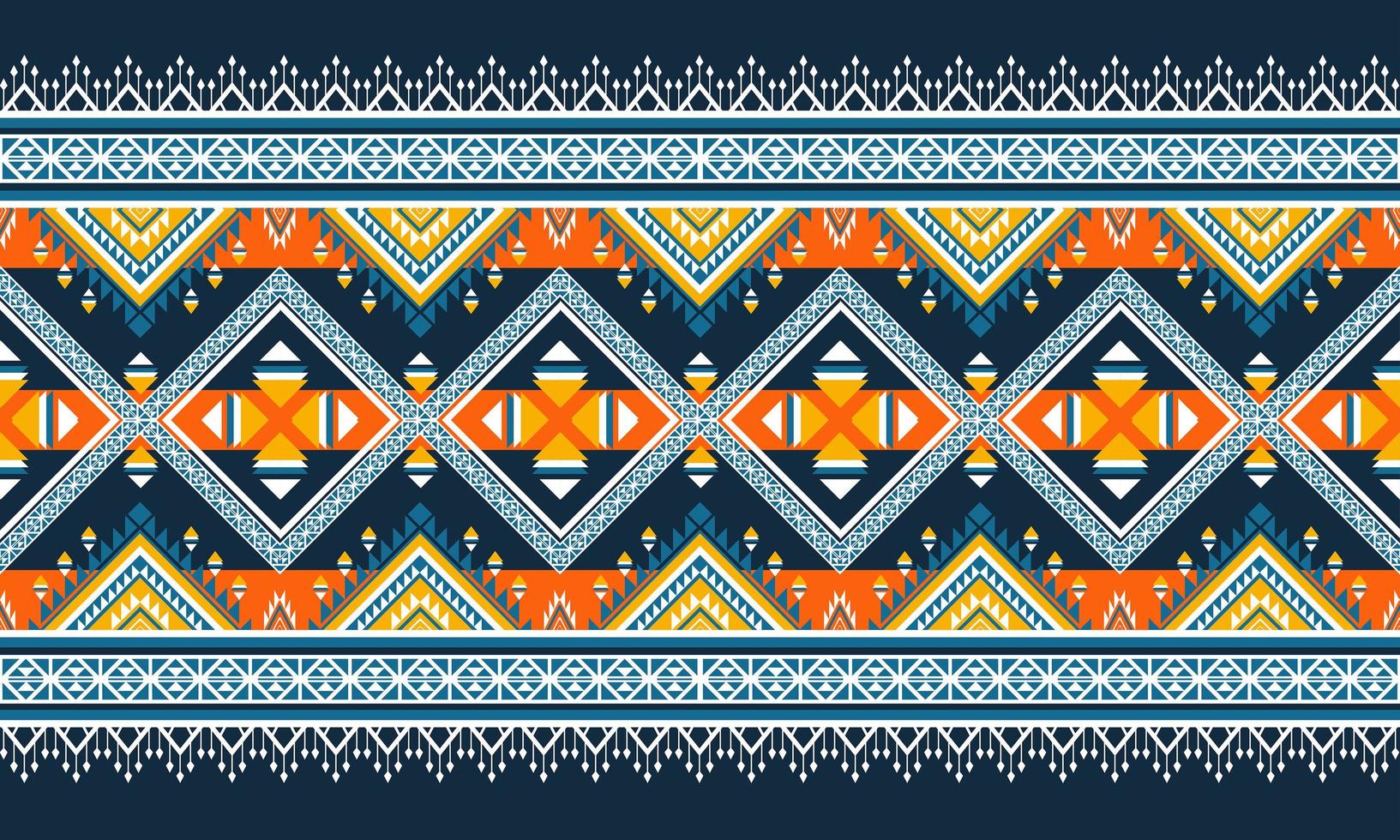 motif ethnique géométrique. tapis, papier peint, vêtements, emballage, batik, tissu, style de broderie d'illustration vectorielle. vecteur