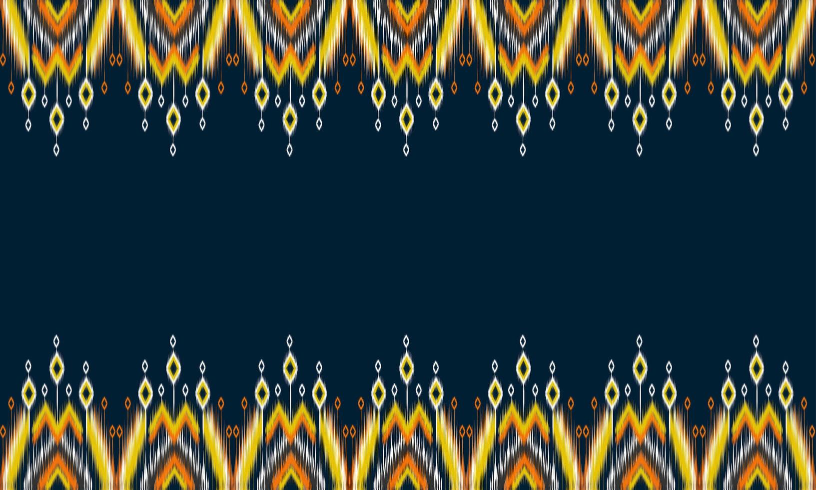 Motif ikat oriental ethnique géométrique design traditionnel pour le fond, tapis, papier peint, vêtements, emballage, batik, tissu, illustration vectorielle. style de broderie. vecteur