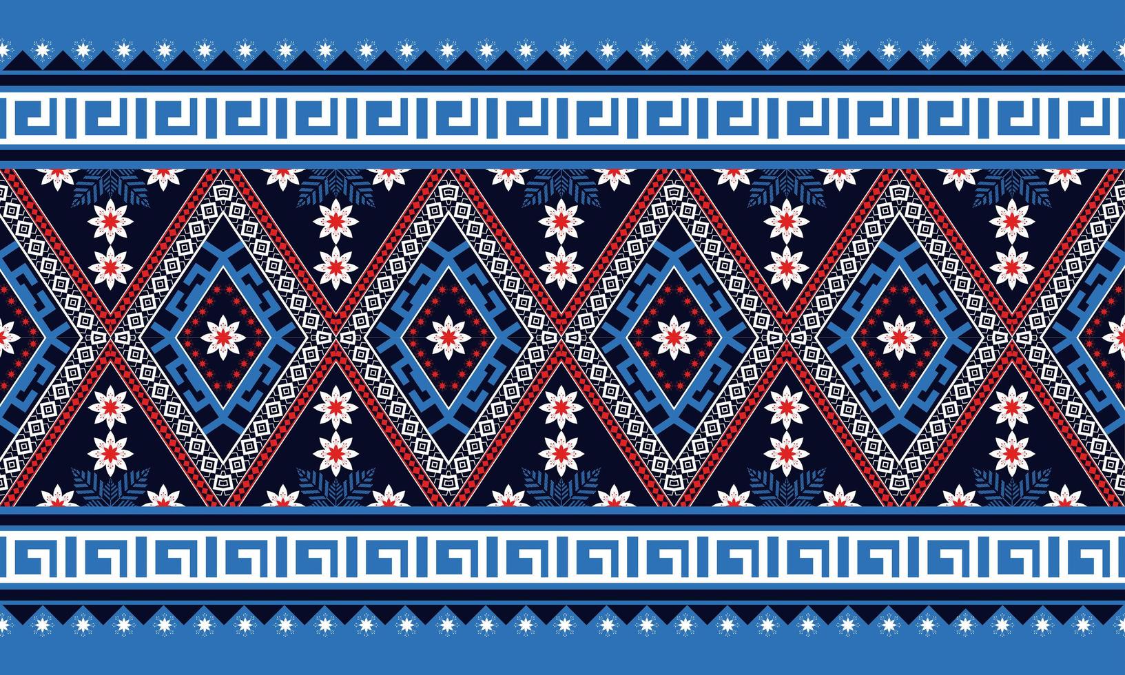 conception traditionnelle de modèle sans couture oriental ethnique géométrique pour le fond, tapis, papier peint, vêtements, emballage, batik, tissu, illustration vectorielle. style de broderie. vecteur