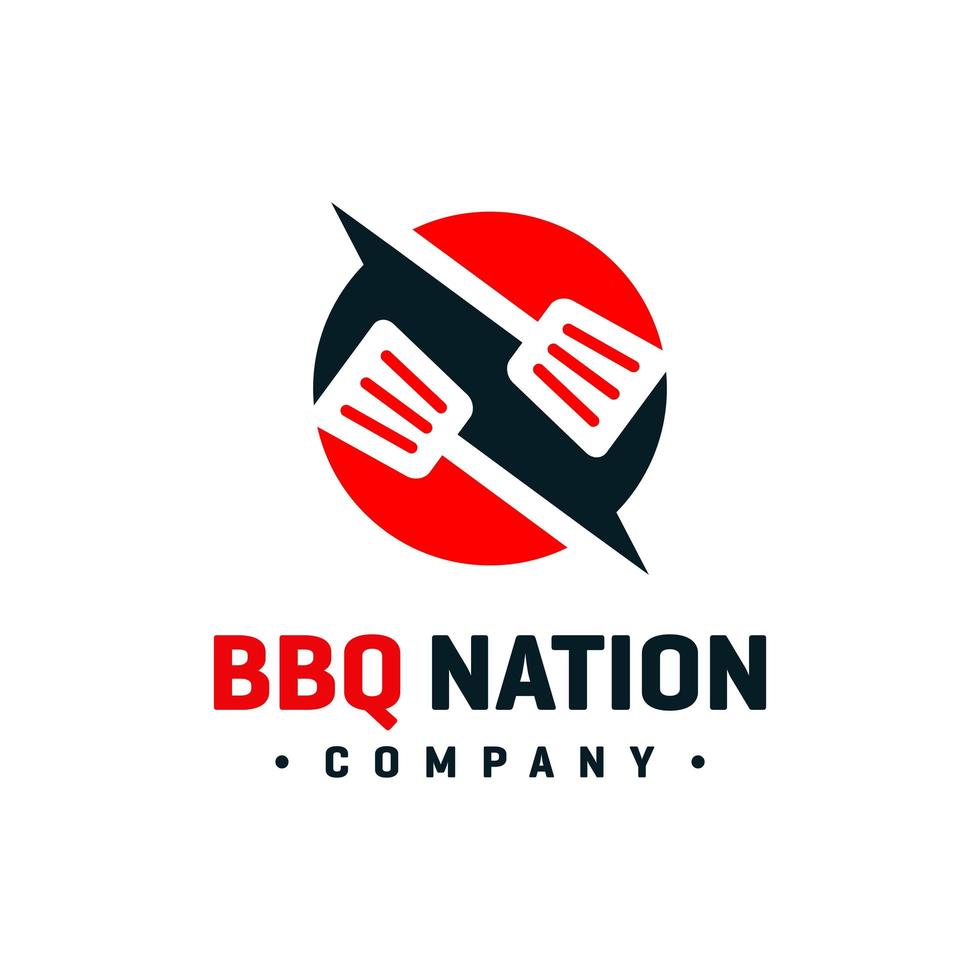 création de logo de cuisinière barbecue vecteur