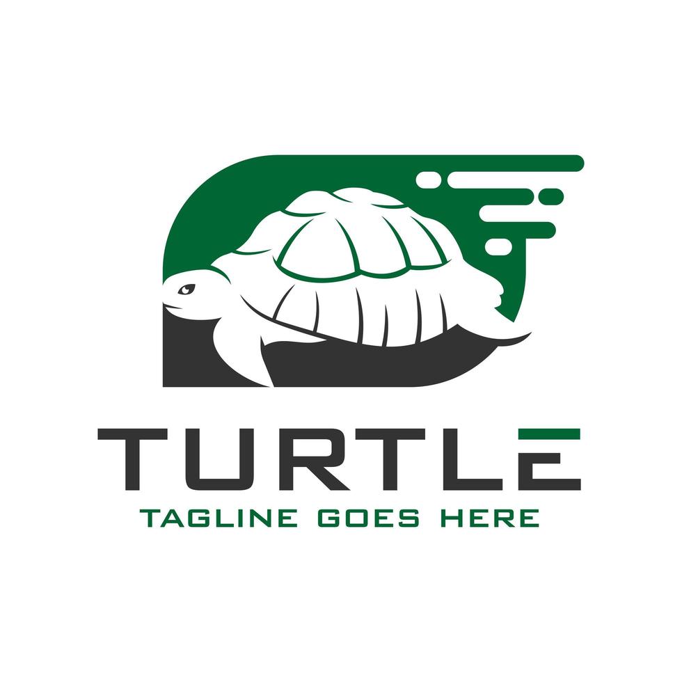 modèle de conception de logo de tortue vecteur