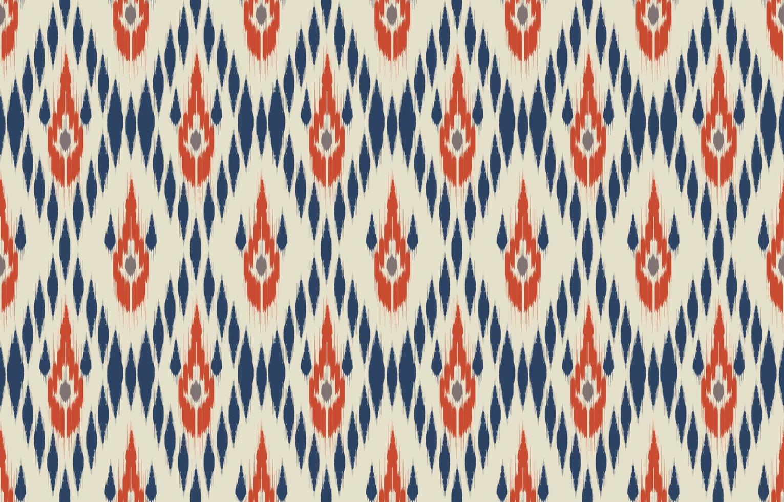 bel art ikat abstrait ethnique, motif sans couture en broderie tribale, folklorique et impression d'ornement d'art géométrique aztèque de style mexicain vecteur