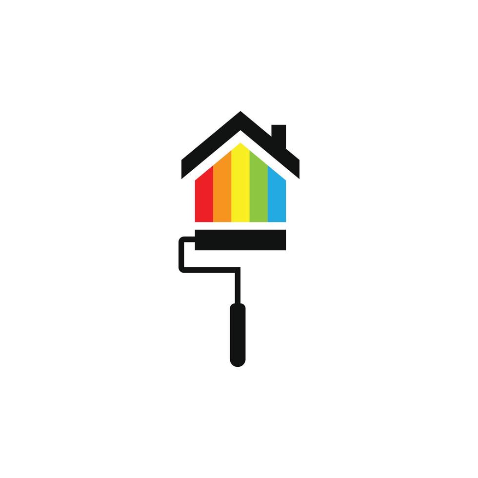 conception de vecteur de logo de peinture de maison