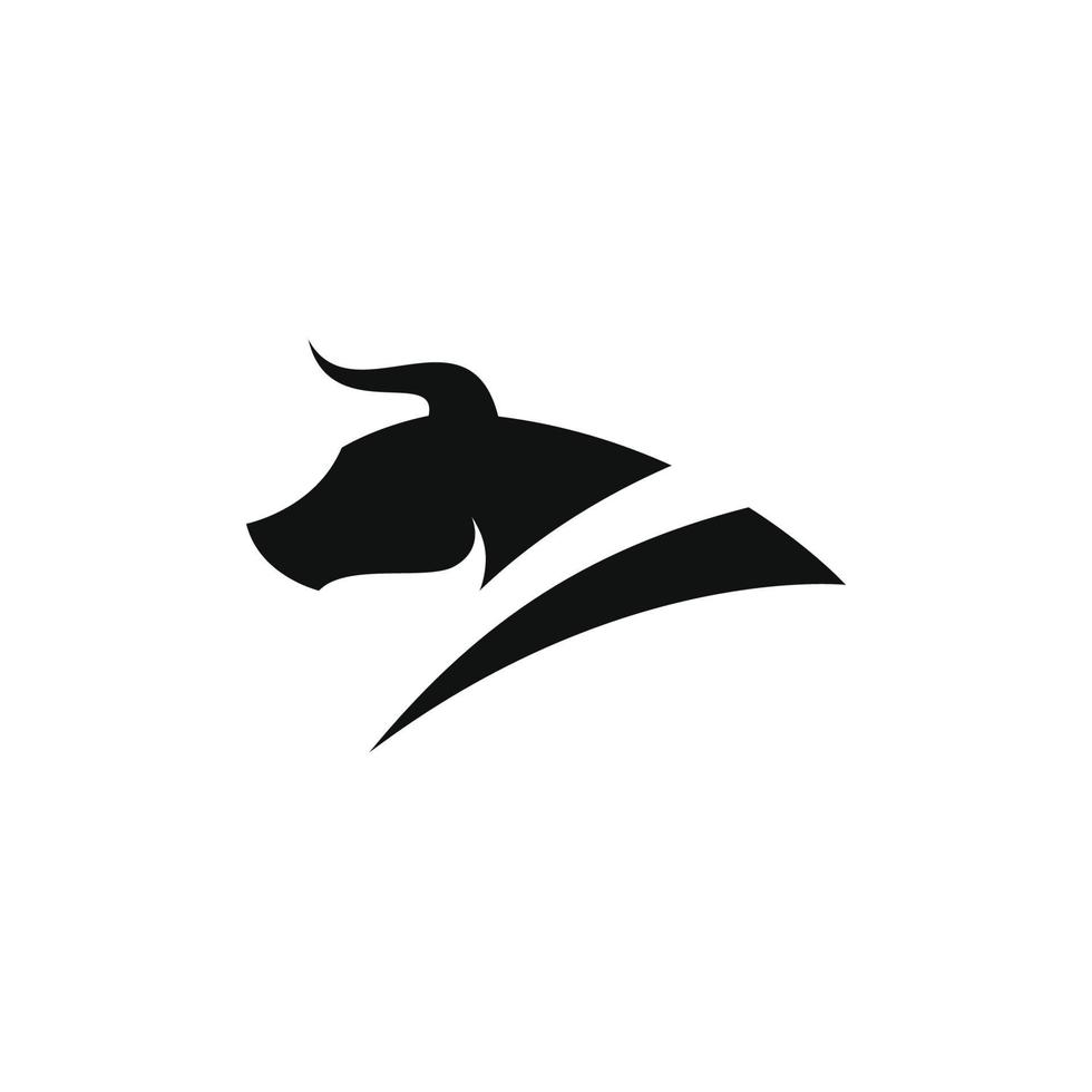 conception de vecteur de logo de taureau