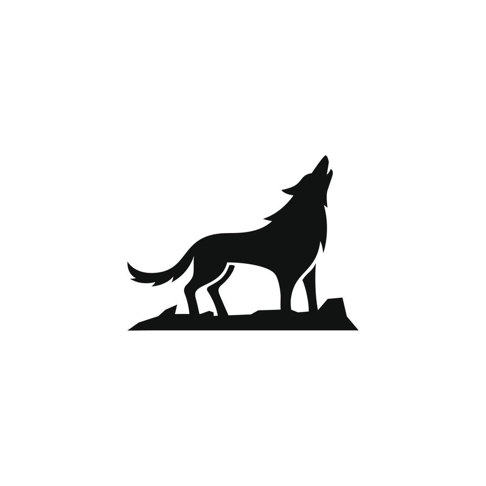 conception de vecteur de logo de loup