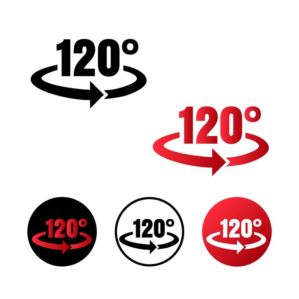 Illustration de l'icône de rotation à 120 degrés vecteur