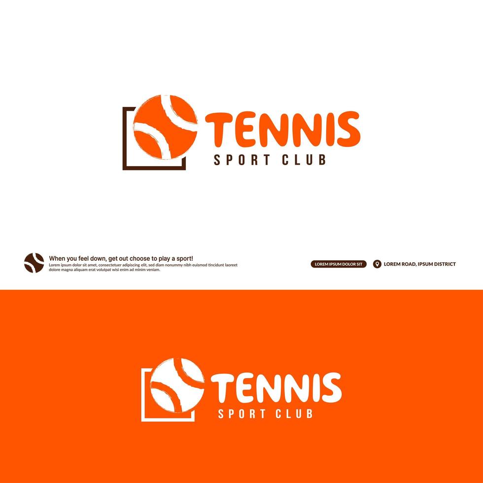 modèle de conception de logo de club de tennis, concept de logotype de tournois de tennis. identité d'équipe de tennis isolée sur fond blanc, illustrations vectorielles de conception de symbole de sport abstrait vecteur