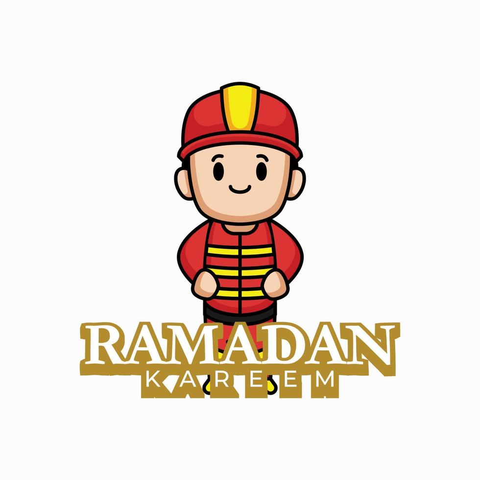 conception de mascotte ramadan kareem vecteur