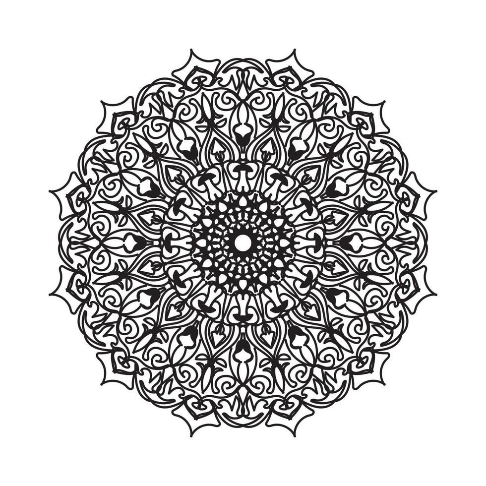 mandala dessiné à la main. décoration en ornement oriental ethnique doodle vecteur