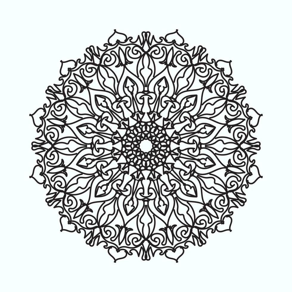 mandala dessiné à la main. décoration en ornement oriental ethnique doodle vecteur