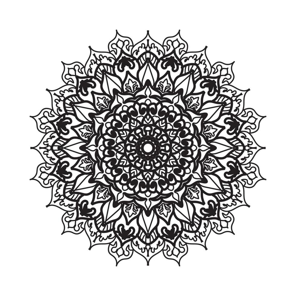 mandala dessiné à la main. décoration en ornement oriental ethnique doodle vecteur