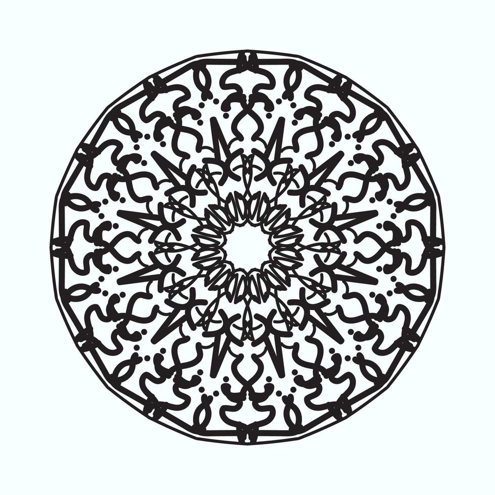 mandala dessiné à la main. décoration en ornement oriental ethnique doodle vecteur