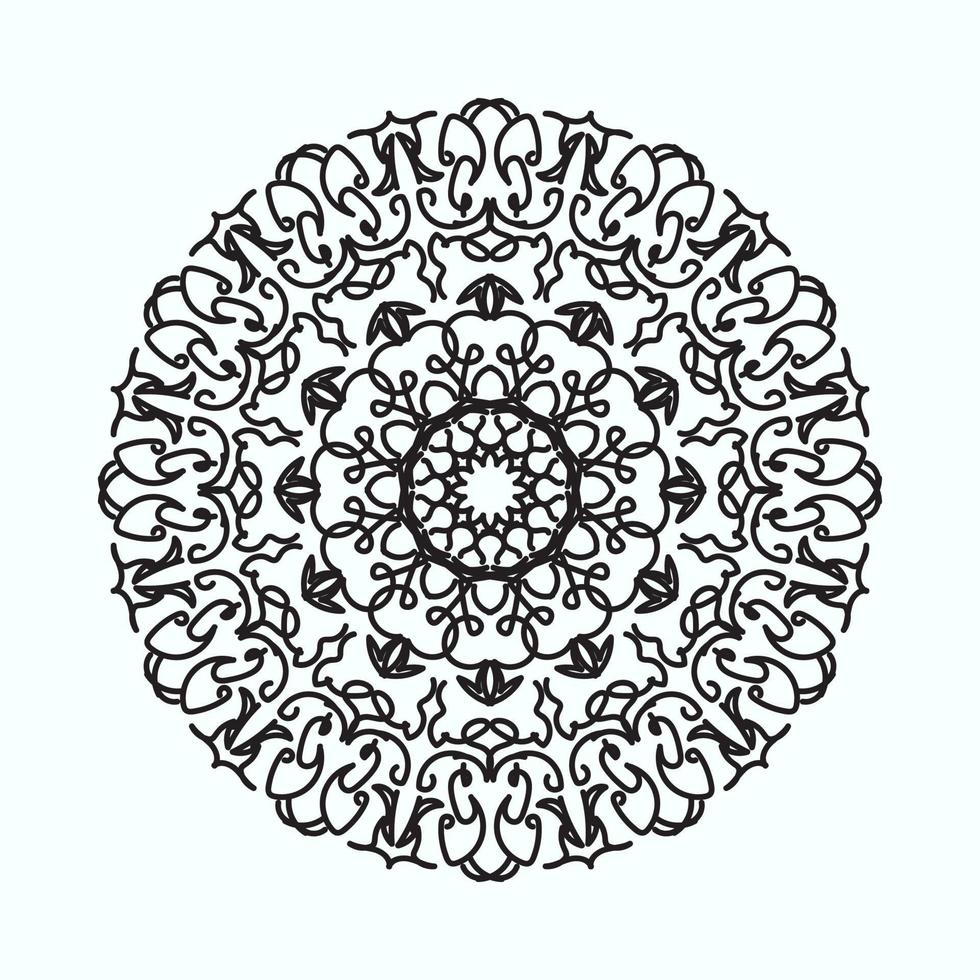 mandala dessiné à la main. décoration en ornement oriental ethnique doodle vecteur