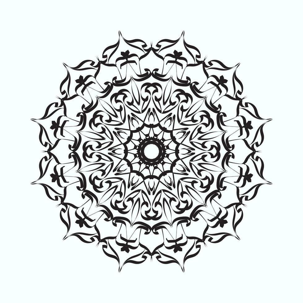 mandala dessiné à la main. décoration en ornement oriental ethnique doodle vecteur