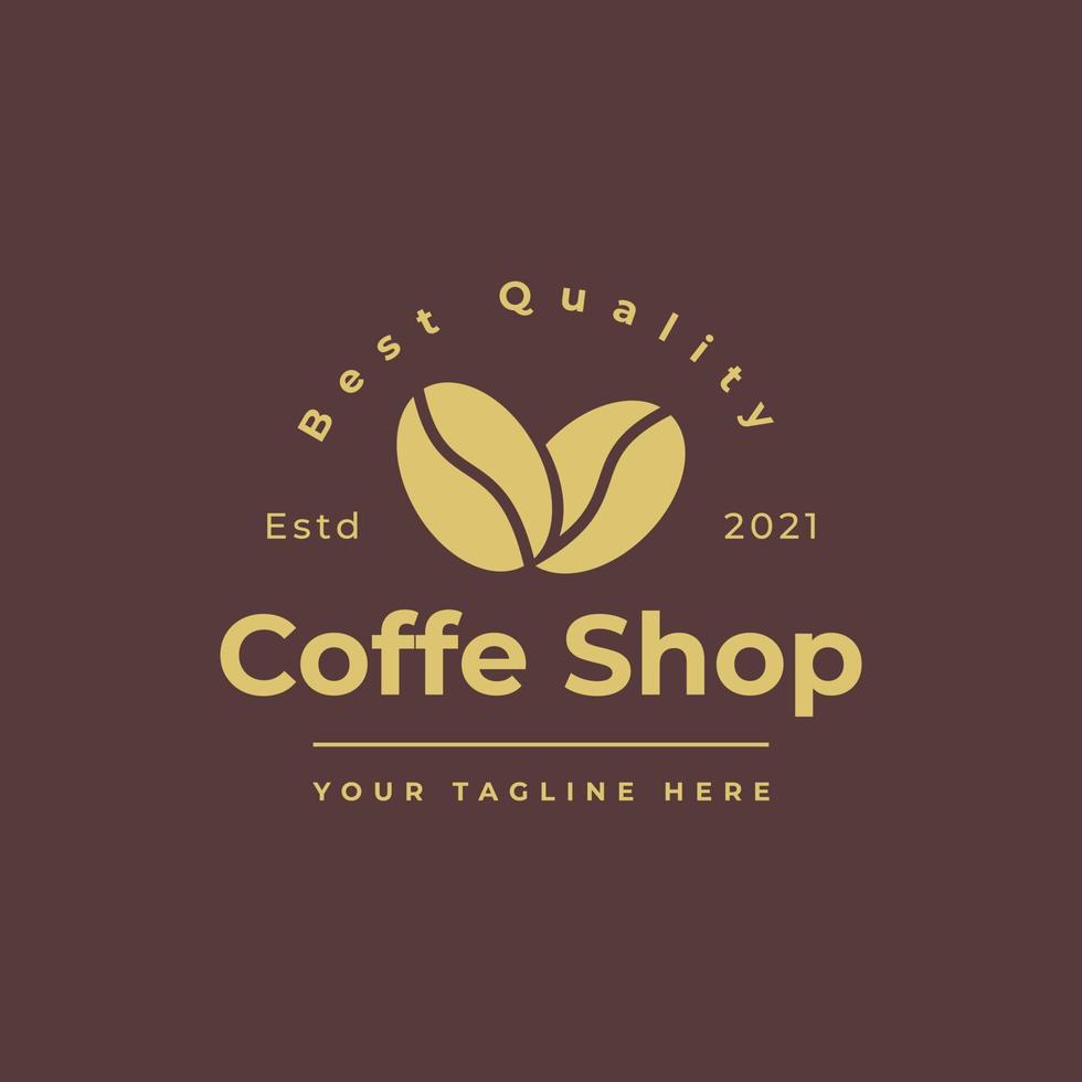 création de logo pour café dans un style vintage avec illustration d'icône de café vecteur