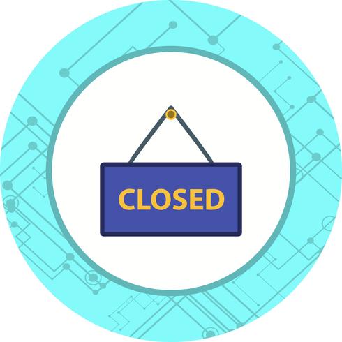 Conception d&#39;icônes de signe fermé vecteur