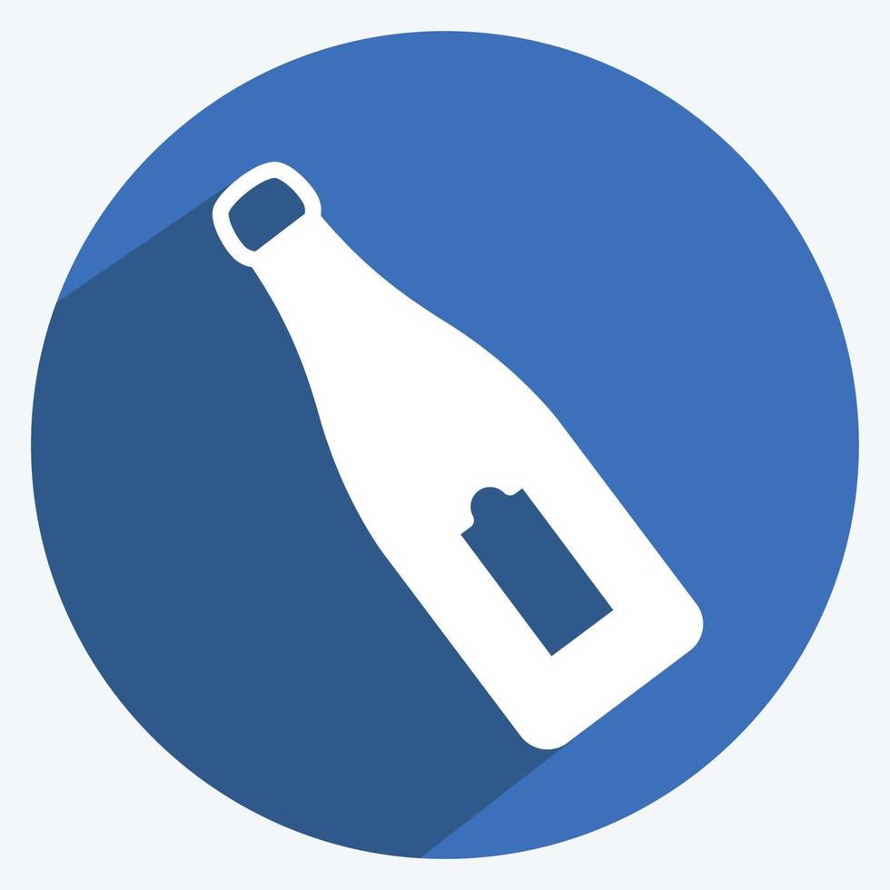 icône de bouteille de champagne dans un style tendance grandissime isolé sur fond bleu doux vecteur