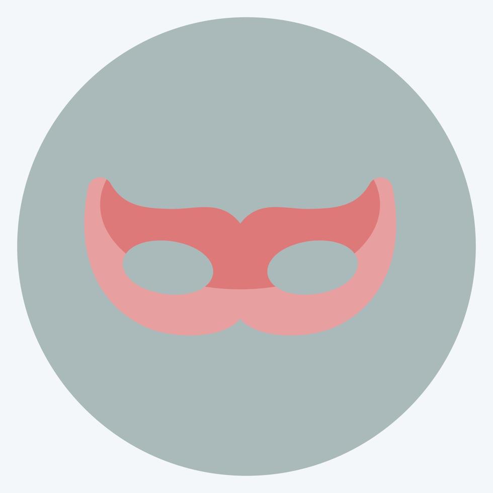 icône de masque pour les yeux dans un style plat branché isolé sur fond bleu doux vecteur