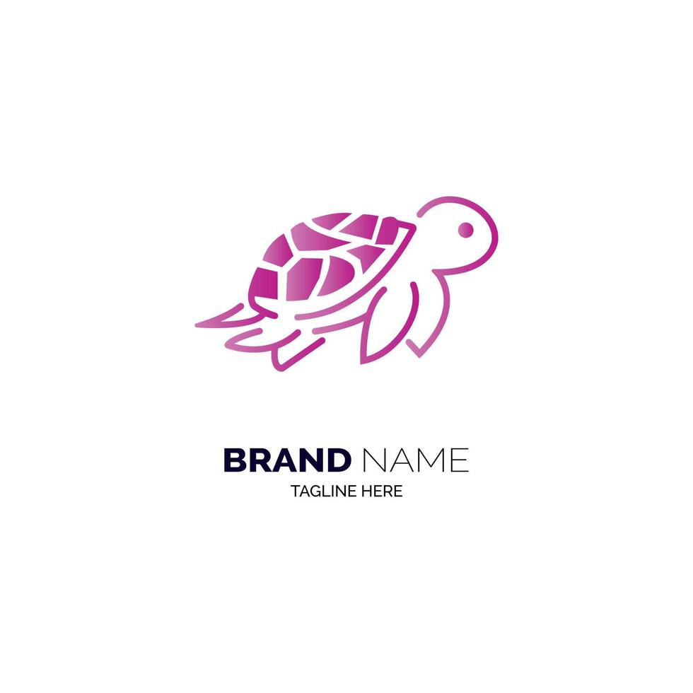 vecteur de conception de modèle de logo de tortue