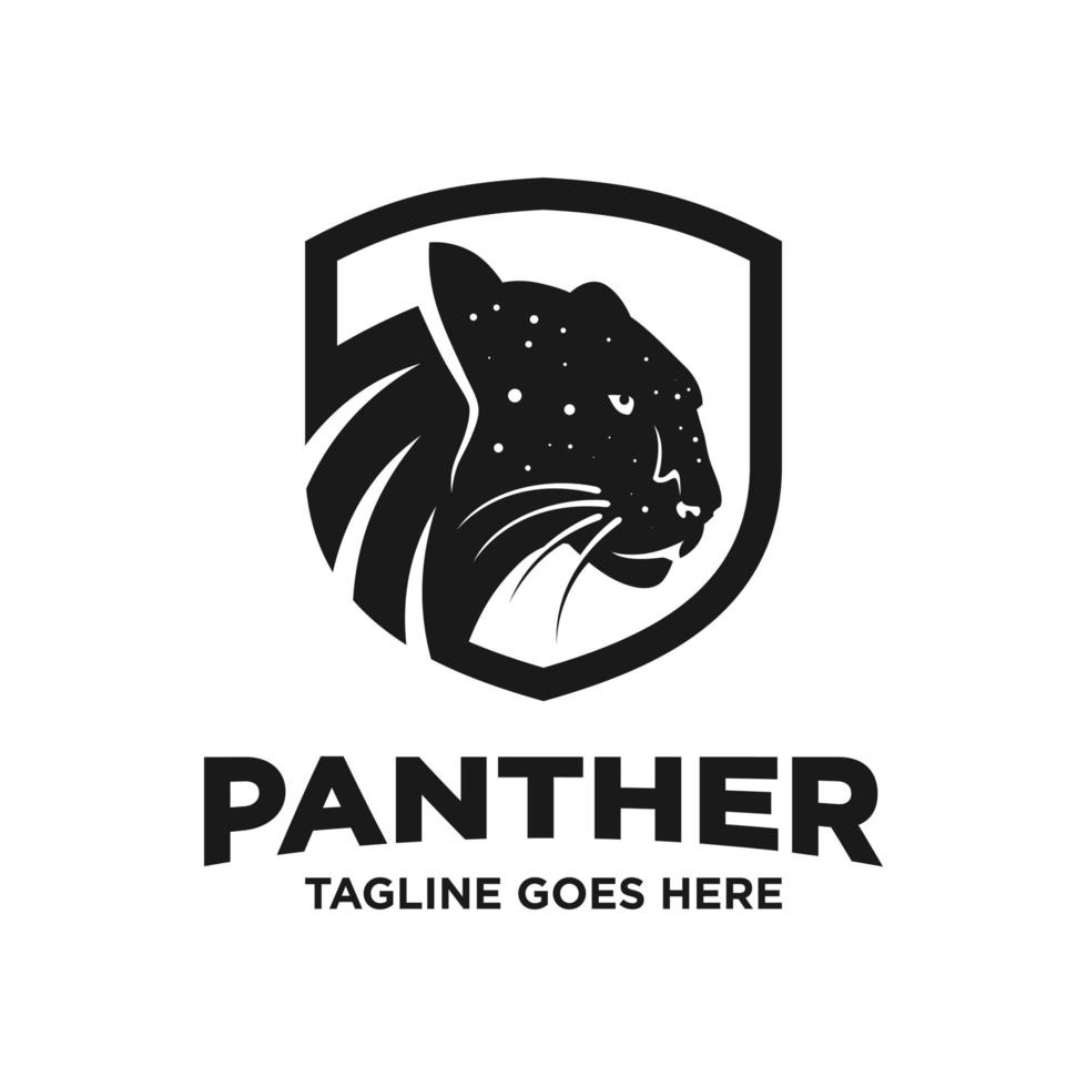 modèle de conception de logo panthère noire vecteur