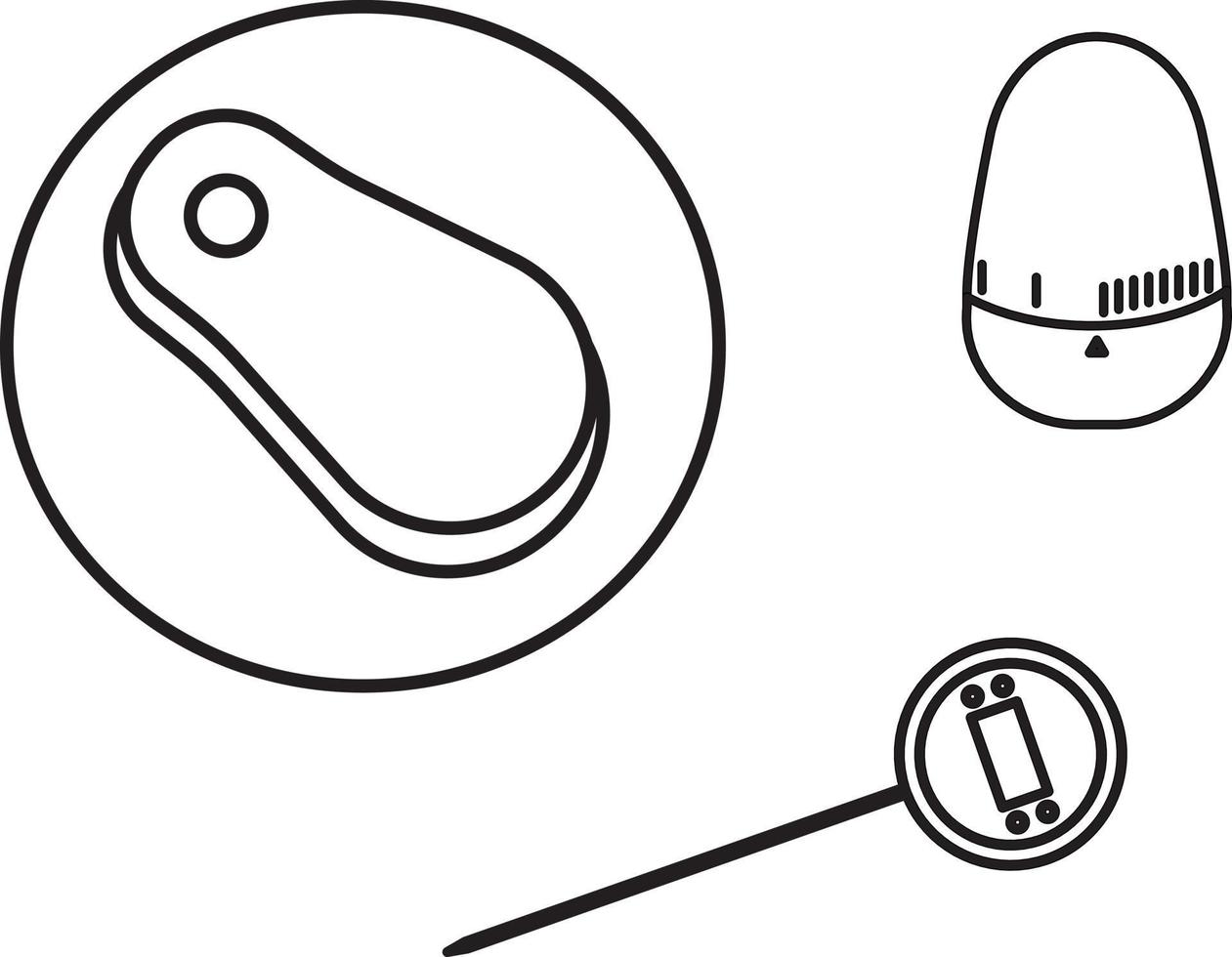 illustration vectorielle de cuisson des outils de steak vecteur