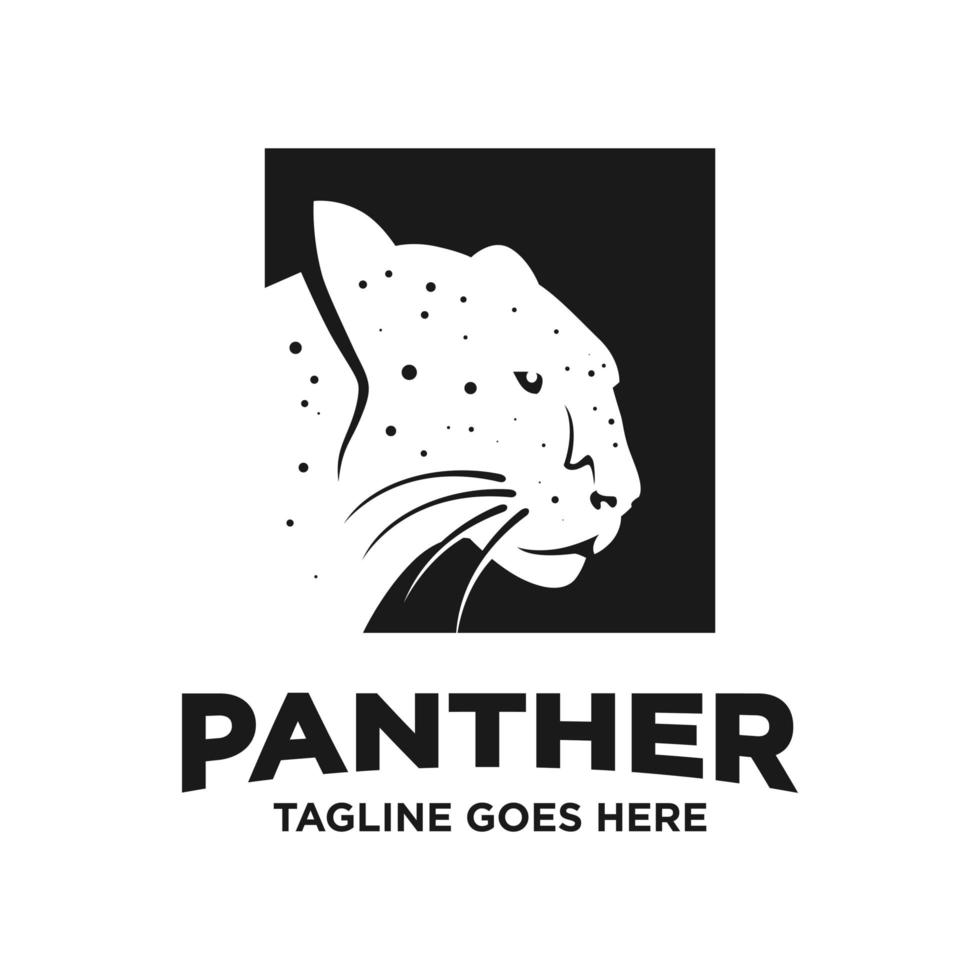 modèle de conception de logo panthère noire vecteur