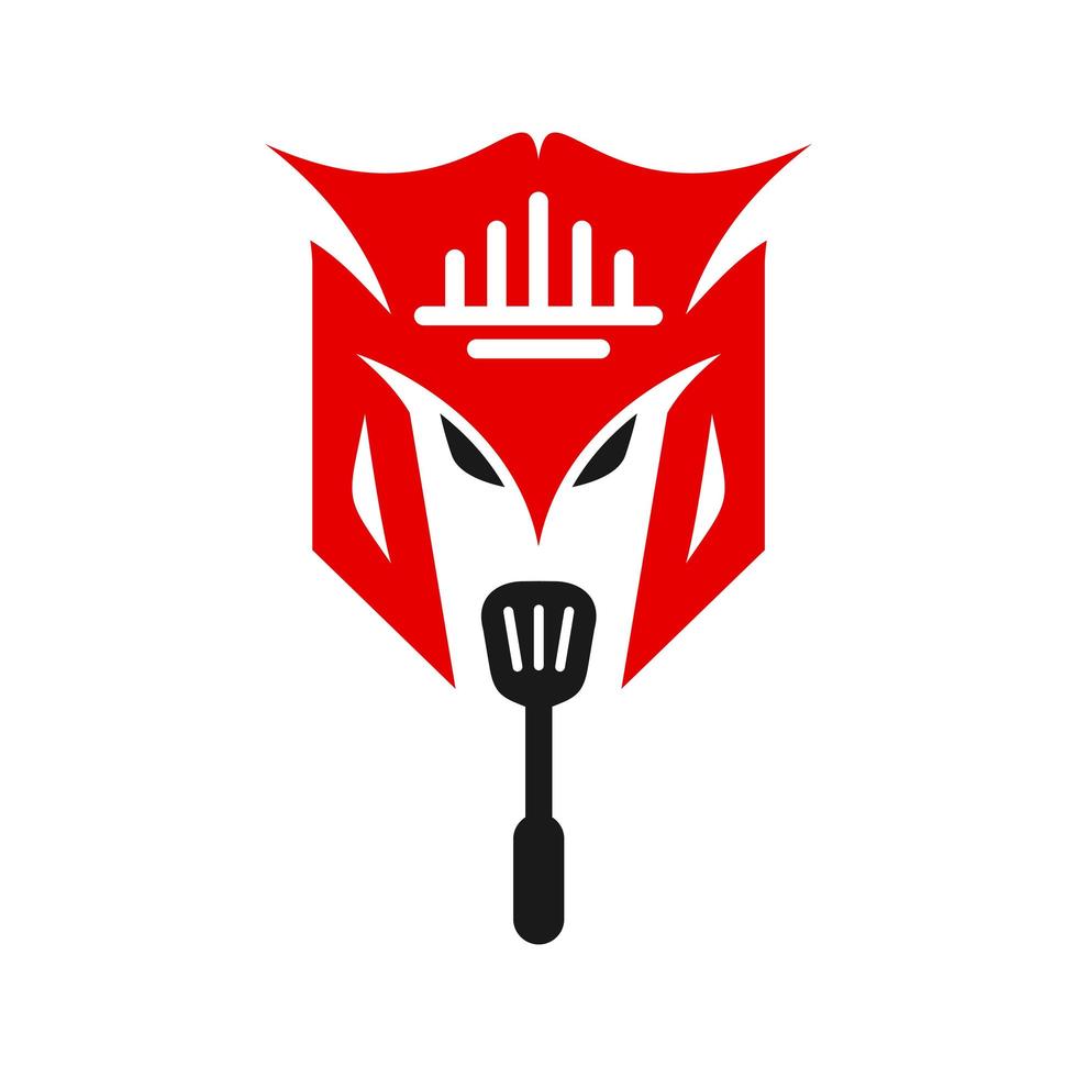 création de logo de masque japonais et restaurant vecteur