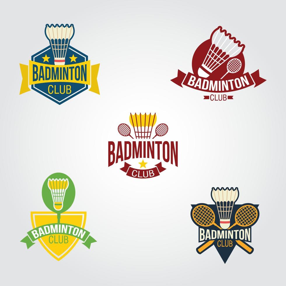 vecteur de conception de logo printbadminton