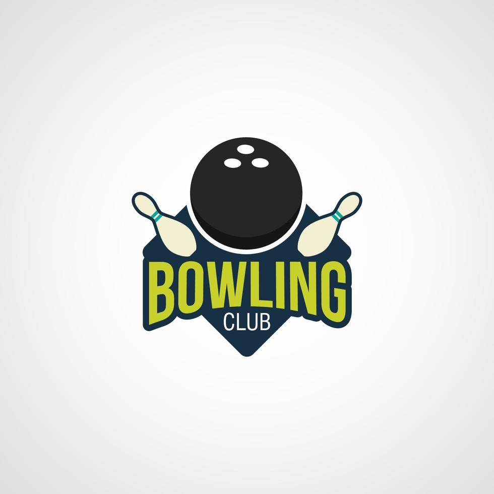 vecteur de conception de logo de bowling