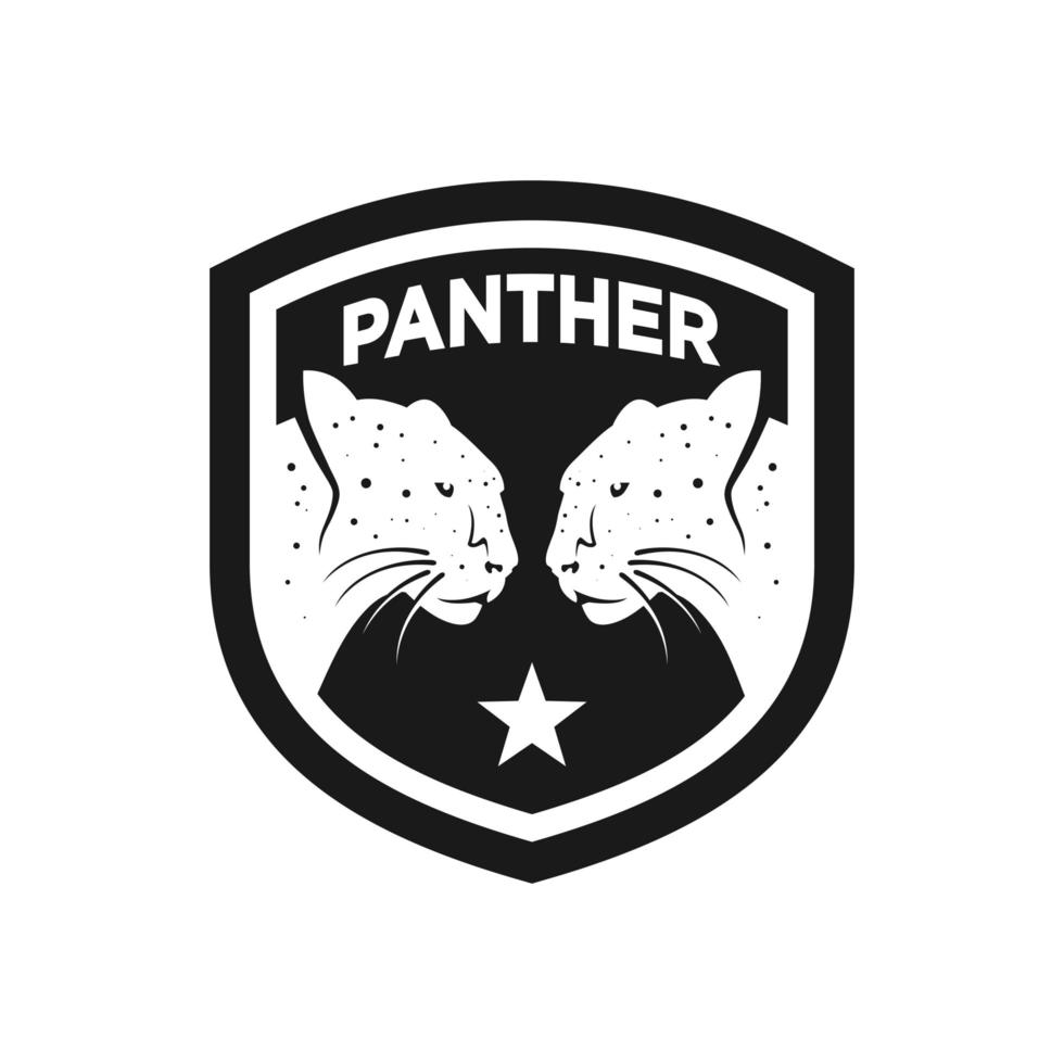 modèle de conception de logo panthère noire vecteur