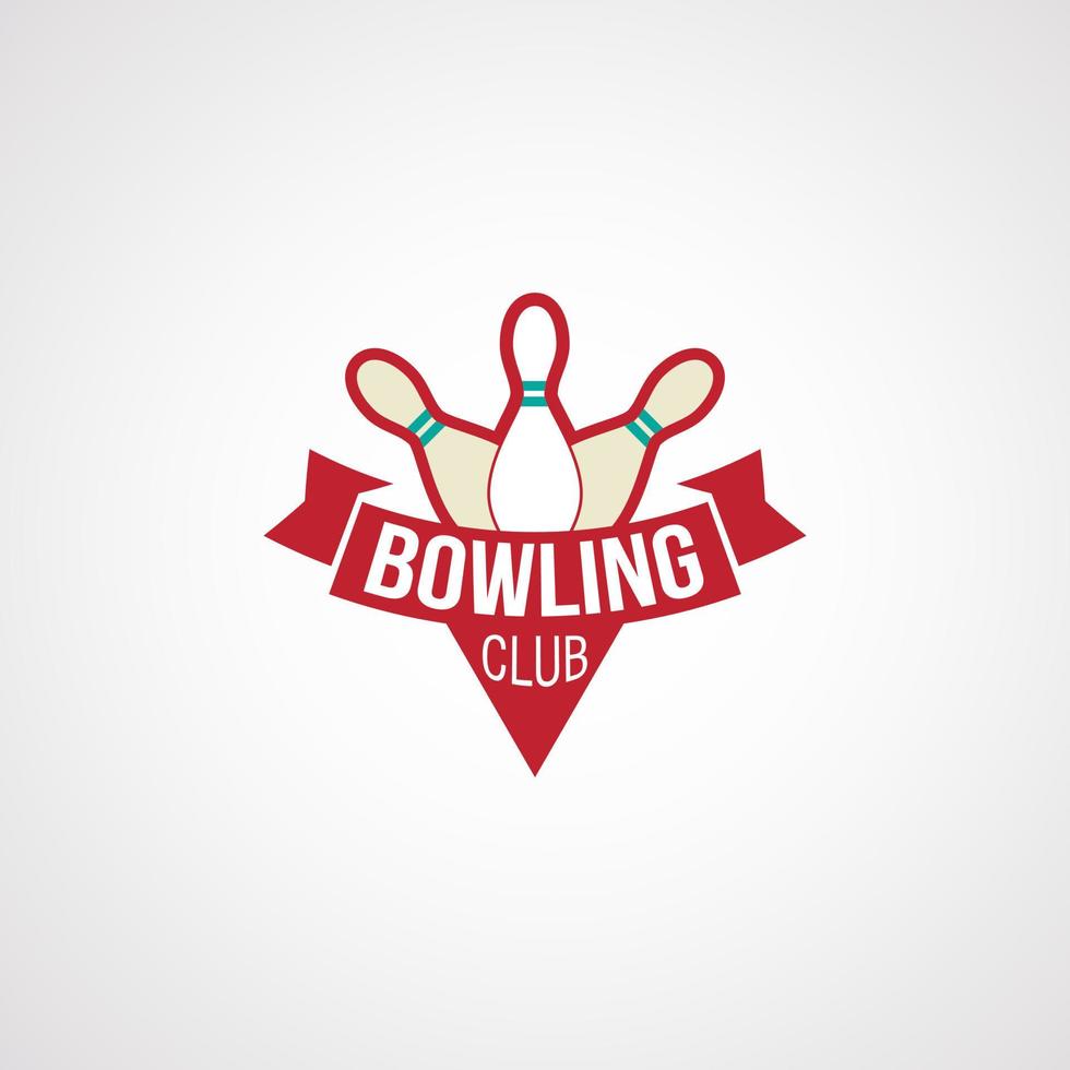 vecteur de conception de logo de bowling