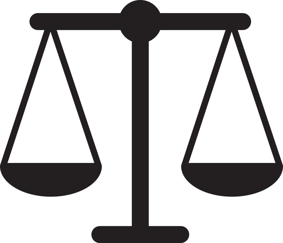 icône d'échelle de justice légale vecteur