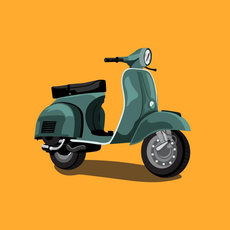 illustration de scooter classique vecteur