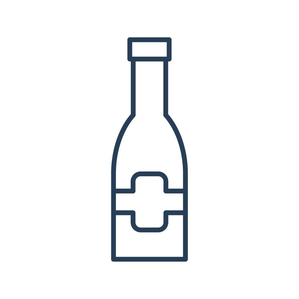 bouteille de vin pour le web, présentation, logo, symbole d'icône. vecteur