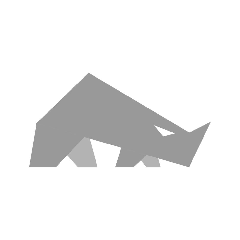 rhinocéros logo icône symbole vecteur conception graphique