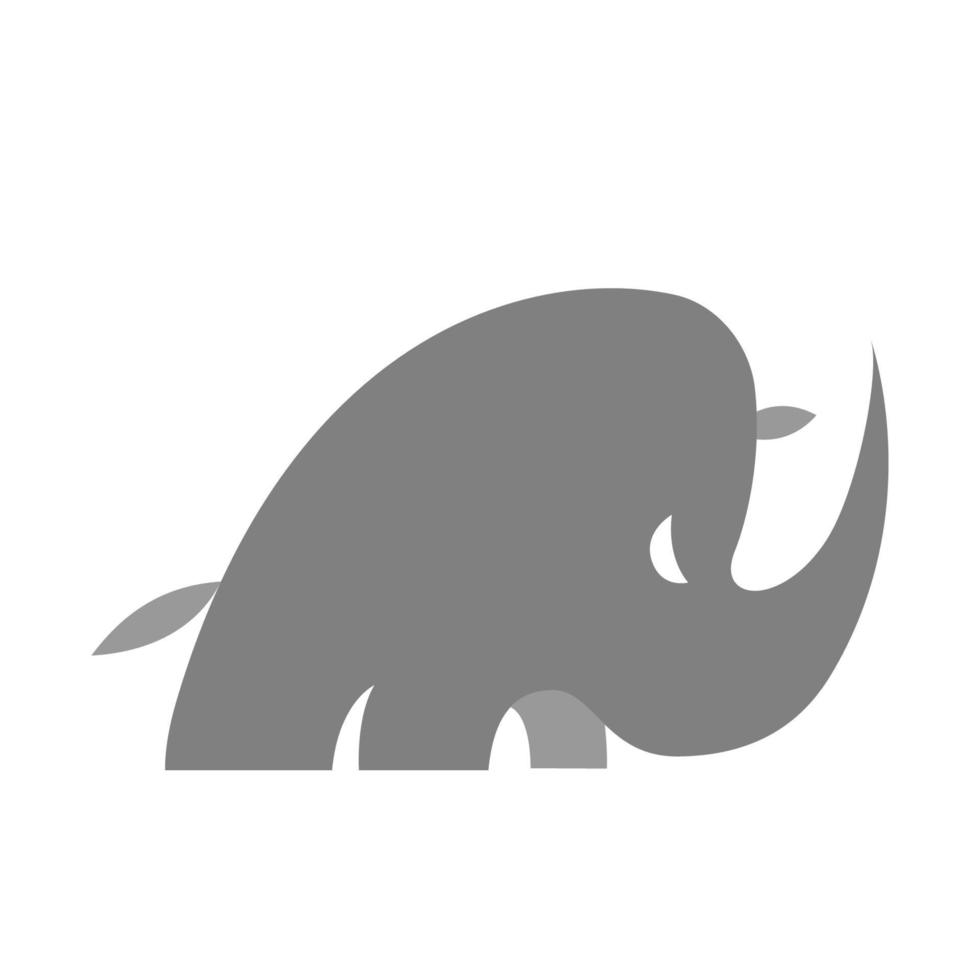 rhinocéros logo icône symbole vecteur conception graphique