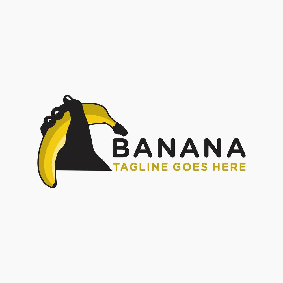 logo de banane fraîche vecteur