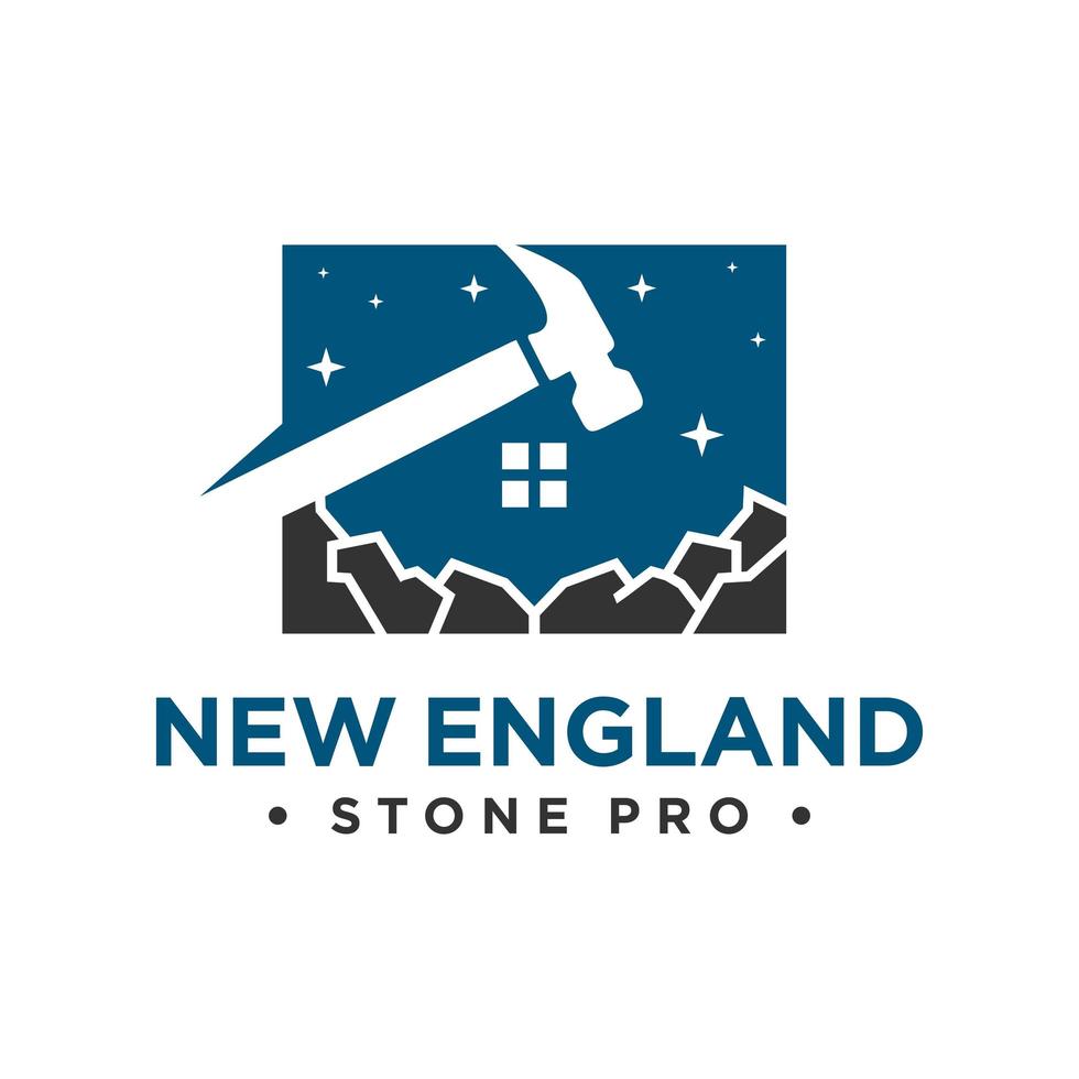logo de l'industrie de la pierre naturelle vecteur
