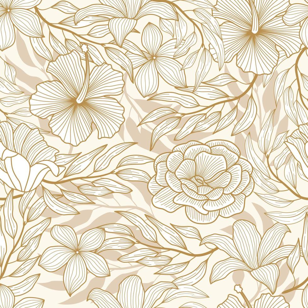 motif floral sans couture avec des feuilles. fond tropical vecteur