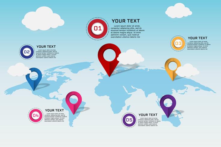 Infographie conception de vecteur et icônes marketing