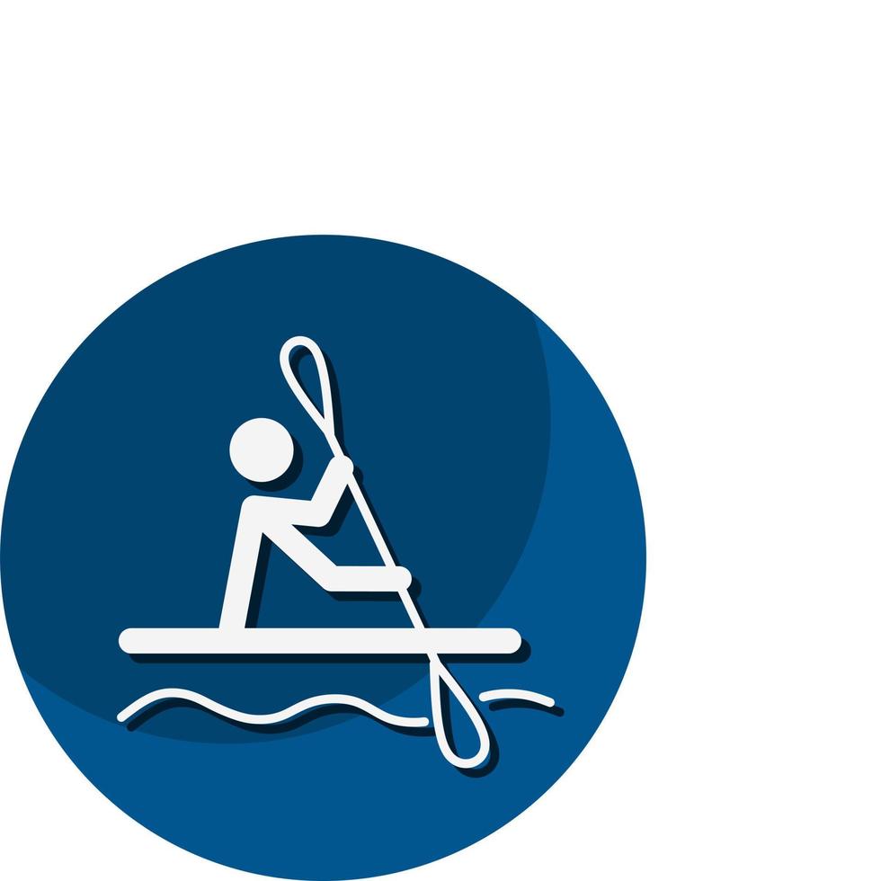 icône de slalom d'aviron. un symbole dédié aux sports et aux jeux. illustrations vectorielles. vecteur