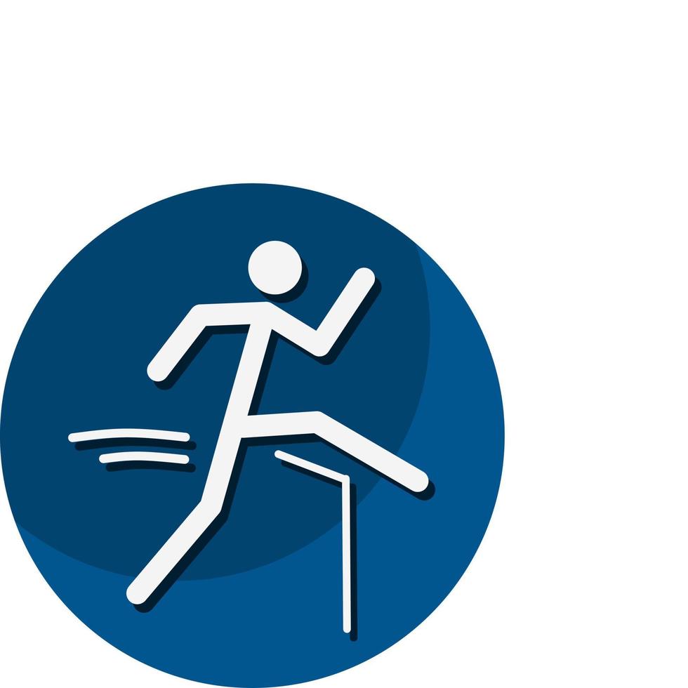 icône d'athlétisme. un symbole dédié aux sports et aux jeux. illustrations vectorielles. vecteur