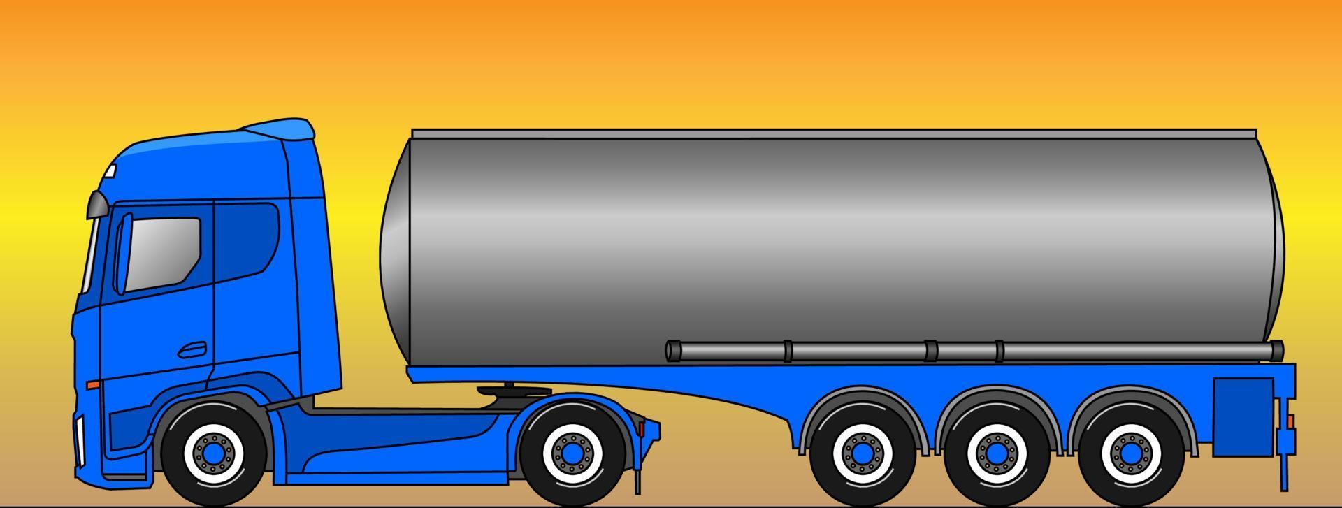 concept de livraison de camion liquide. image plate de voiture. transport. pour livre pour enfants, présentation, impression, entreprise. illustration vectorielle. vecteur