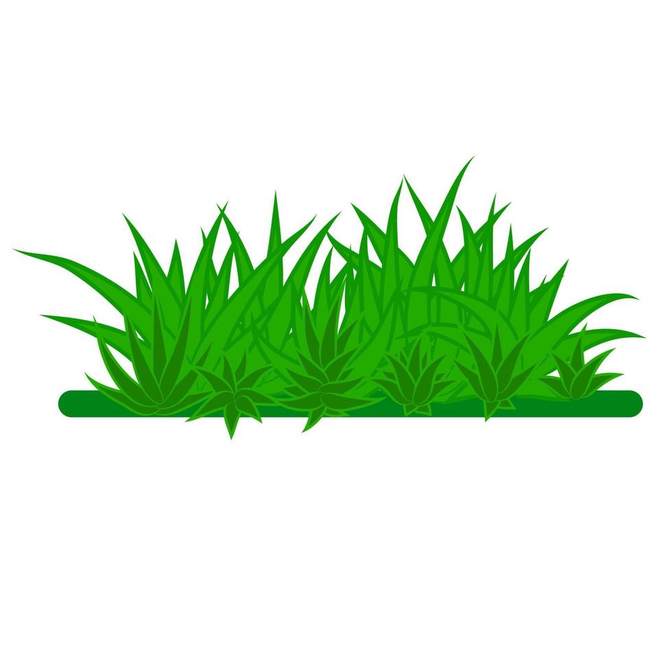 carte avec de l'herbe verte isolée sur fond blanc avec un espace vide. vecteur