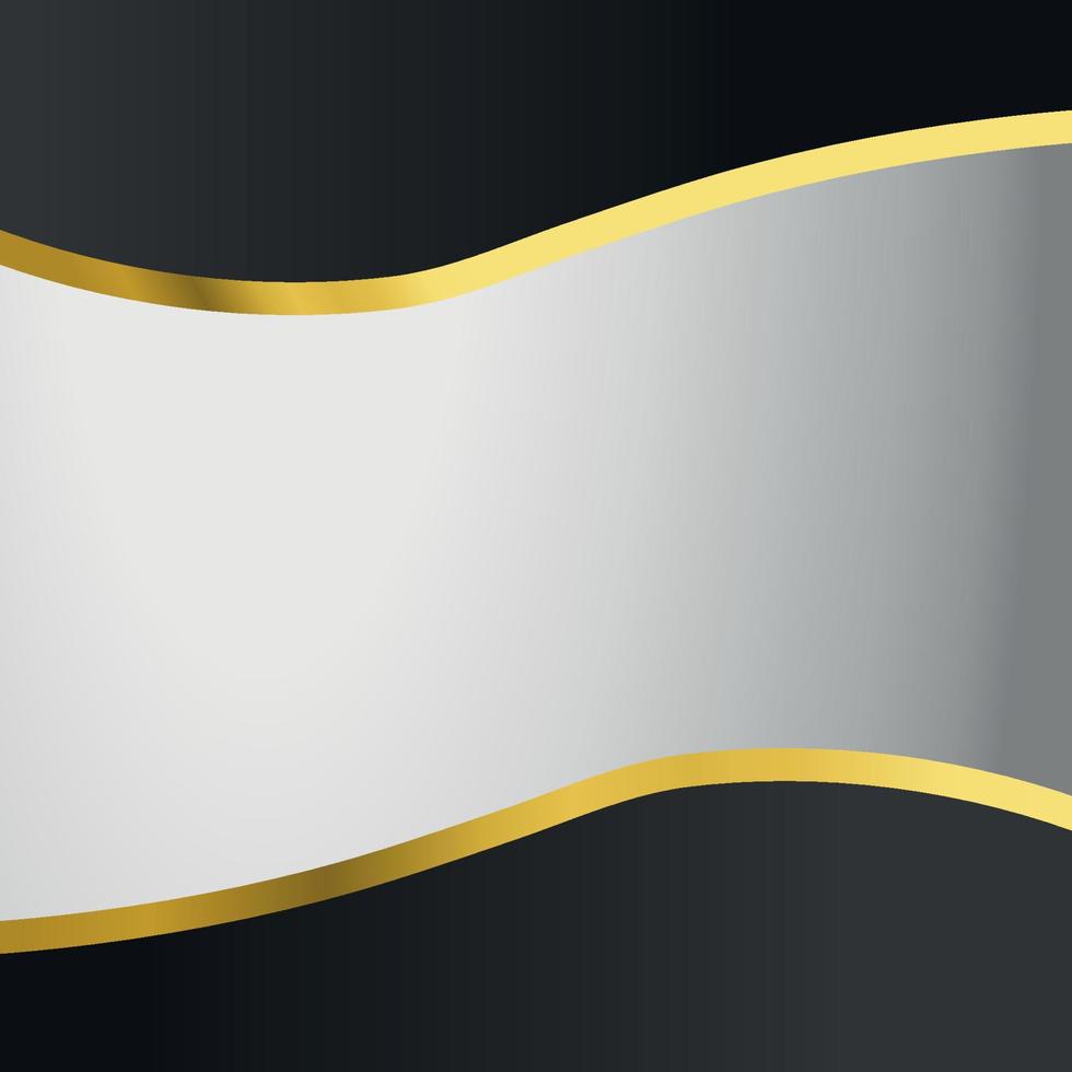 lignes de vague luxe jaune élégant or noir fond carré adapté à la conception de la mise en page de votre entreprise vecteur